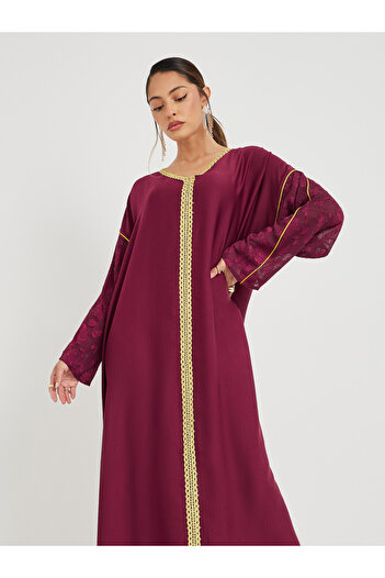 Styli Magrabi Lace Trim Brasso Sleeve Jalabiya