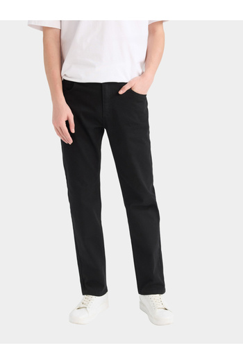 DeFacto Men Dark Wash Black Plain Jeans