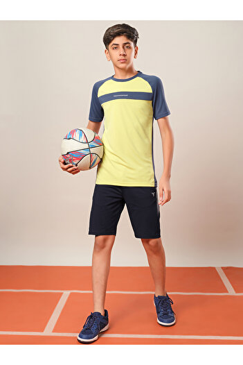 Technosport By Styli Boys Color Block Raglan Sleeves T-Shirt