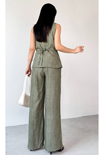 Astrea Butik Belted Vest Pants Suit
