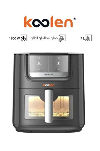 Koolen Air Fryer 1800W - Oil & Water Spray - 7L - Black