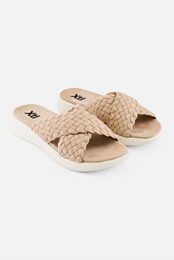 XTI Women Slip On Slippers, Beige