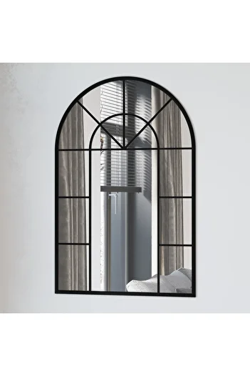 Marsah Home Lukka Arched Window Mirror 120x80 Cm Black