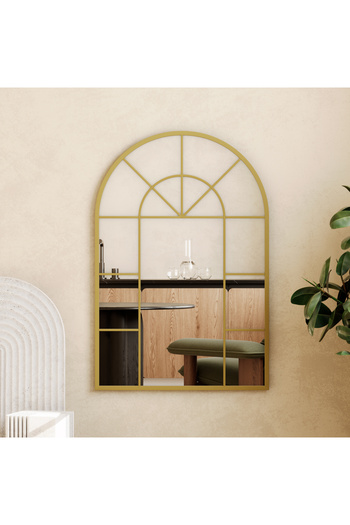 Marsah Home Lukka Arched Window Mirror 120x80 Cm Gold