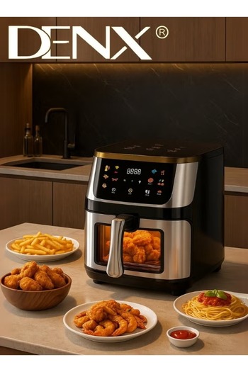 Denx Air Fryer For Families,8l ,1800w Smart Touch Control, Fast Heating, Safe Auto Shut-off