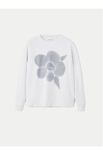 Desigual Women's Sweatshirt 24WWSK33 Ecru