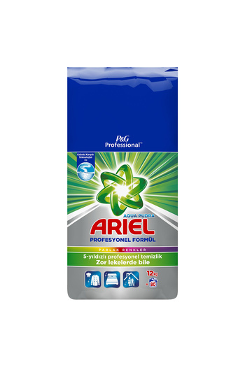 Ariel Professional 12 Kg 80 Yıkama Toz Çamaşır Deterjanı Parlak Renkler