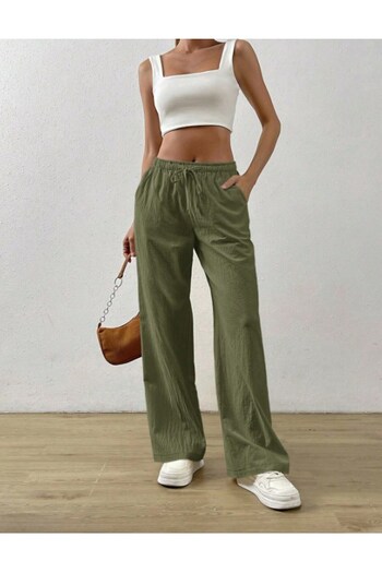 The Champ Clothing Women's Elastic Waist Comfortable Fit Aerobin Fabric Women's Trousers