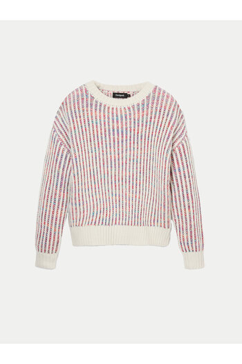 Desigual Women's Sweater 24WWJF34 Ecru