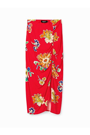 Desigual Women's Pencil Skirt 23SWFW22 Red