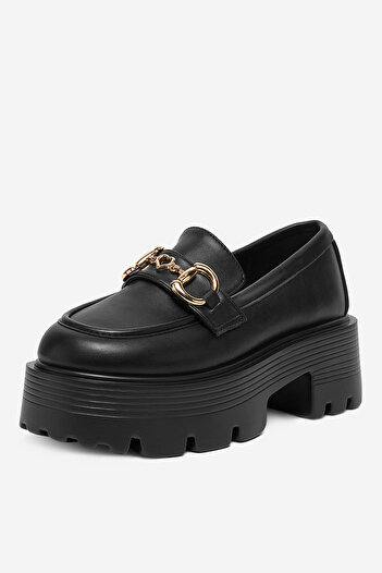 DeeZee Women's Loafers Low Black Thick Sole 36