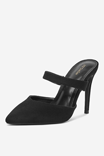 DeeZee Women's Low Flip-Flops Black High Heel 37