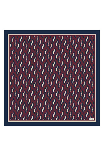 Qef Twill Silk Scarf Aura Burgundy Shoes