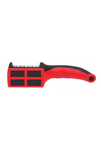 zola Knife sharpener, 3 positions, red/black, 21.5x5x6 cm