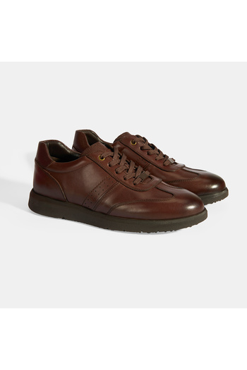 Desa Jimela Brown Men's Desacomfort Lace-Up Leather Casual Shoes