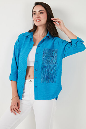 Lela Сорочка з довгими рукавами та кишенями з вишивкою Regular Fit СОРОЧКА 6773215