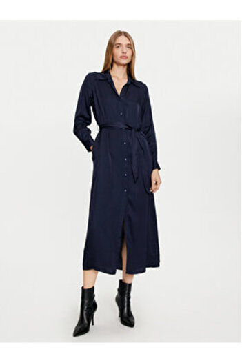 Haveone Rochie tip cămașă pentru femei AWG-M017 Bleumarin