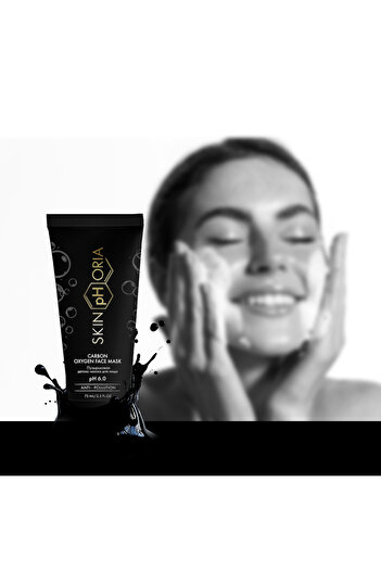 SKINpHORIA Carbon Oxygen Face Mask Blackhead Remover with Centella Extract for All Skin Types (75ml)