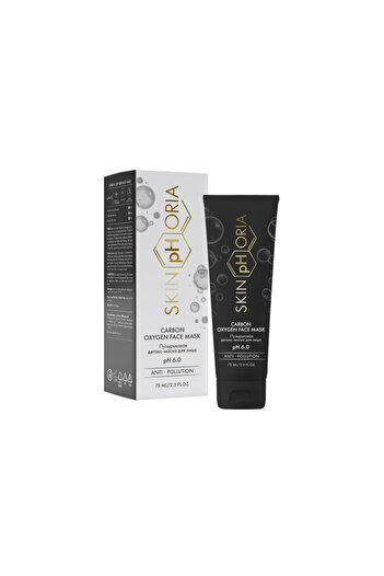 SKINpHORIA Carbon Oxygen Face Mask Blackhead Remover with Centella Extract for All Skin Types (75ml)