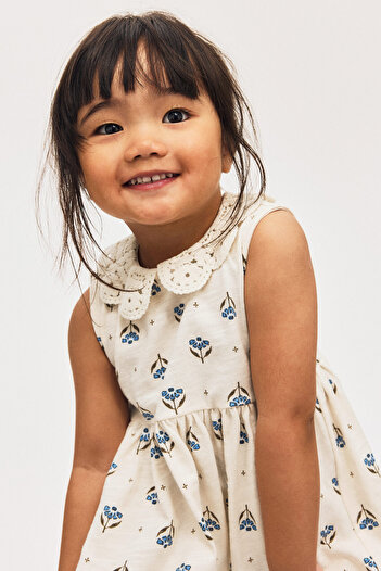 H&M Yakalı Jarse Elbise