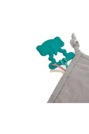 Babyjem Teething toy with pathwork Bird blanket, BabyJem, gray
