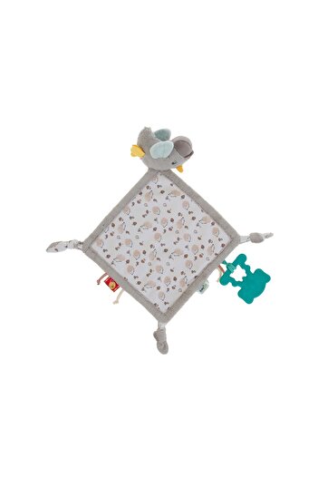 Babyjem Teething toy with pathwork Bird blanket, BabyJem, gray