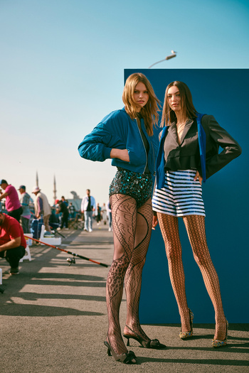 Penti Μαύρο καλσόν Leopard Mix Mesh