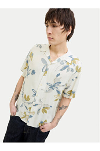 Jack & Jones jack jones Mens Shirt 12271111 Ecru