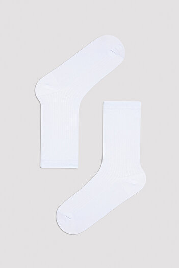 Penti Basic Rib White 3-Piece Socks