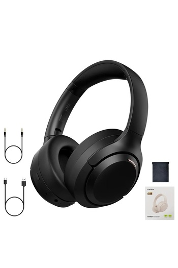 NEOSOR Over The Ear Headphones, Microphone, Wireless, Bluetooth 5.4, Autonomy 60H, Noise Cancelling, Black