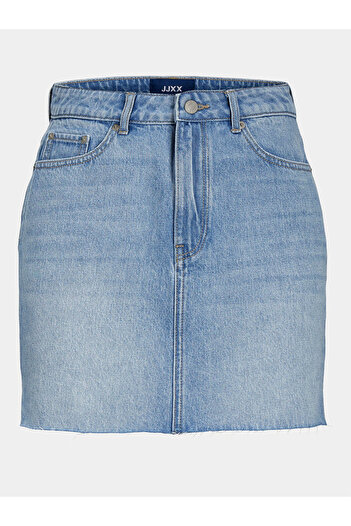 JJXX Fustă din denim pentru femei 12248571 albastră