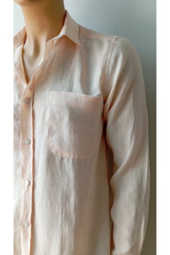 TOT MAĞAZACILIK Men's 100% Linen Shirt