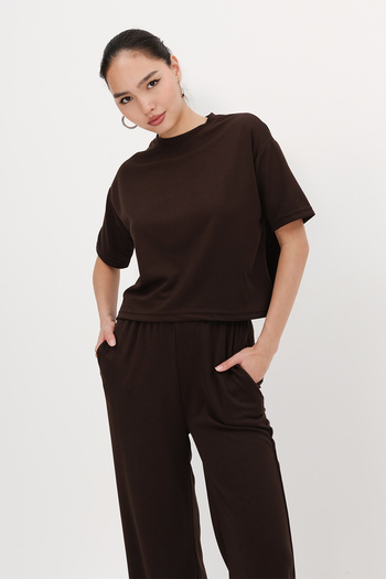 Addax Crew Neck Short Sleeve Top-Top Suit Tkm13913
