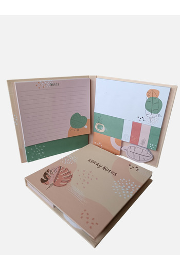 OBRO Agenda set de 9 sticky notes tip post-it cu forme diverse hartie alba si colorata, nedatata