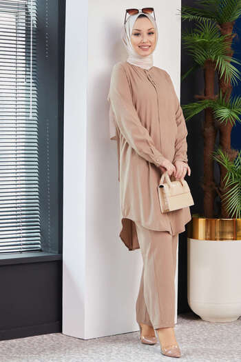 TOFİSA Tunic Trousers Mink - 3666