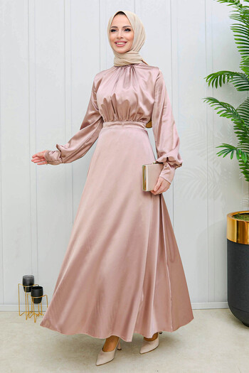 TOFİSA Evening Dress Beige - 11635