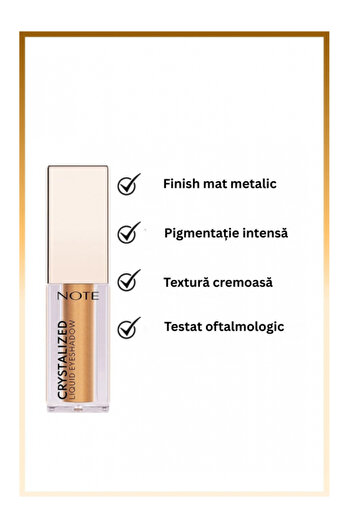 NOTE Note Cosmetics Crystalized Metallic Liquid Eye Shadow -02 Miracle Light