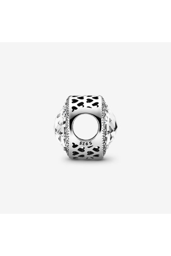 Pandora Talisman Pandora Halo rotund Stralucitor Zirconiu cu inimioare - Argint 925