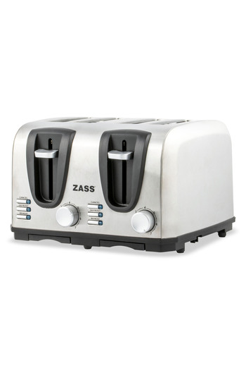 Zass 4-slot toaster ZASS ZST 09, 1400 W, 4 slices, Led Blue, Reheat, Defrost, Removable crumb tray