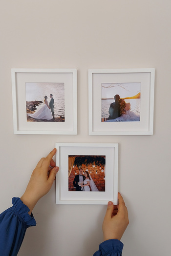 hobicehayaller Pvc Glass 20X20 cm Detachable Memory Frame! 3-Piece Frames with Adhesive Square Passport