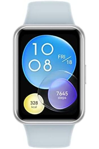 Huawei Watch Fit 2 Smartwatch, 1.74 Inch Huawei Fullview Display, Isle Blue/Silicone Strap, Small