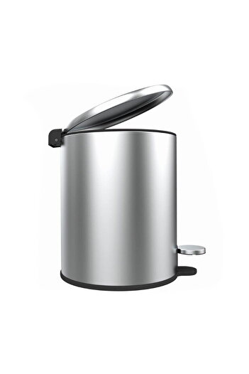 MATMEL Cigo Stainless Steel Pedal Bathroom Trash Can - Gray - 6 Lt