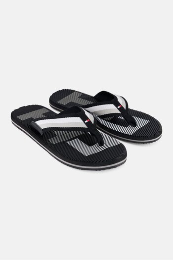 Tommy Hilfiger Men Brand Logo Slip On Slippers, Multicolor