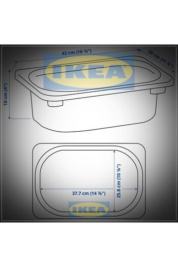 IKEA Trofast Oyuncak Saklama Kutusu, Beyaz, 42x30x10 Cm