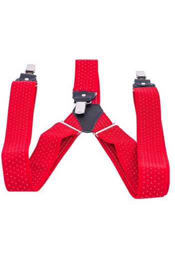 Toro Nero Red suspenders for men