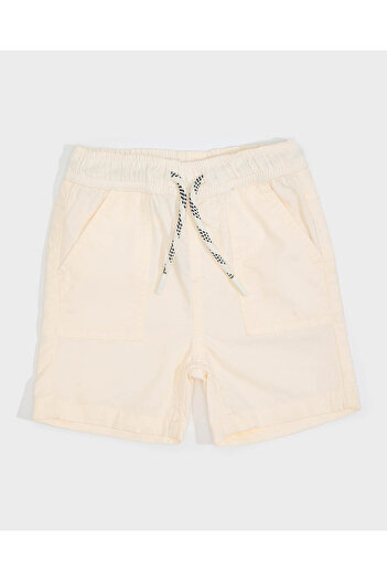R&B Solid Shorts with Drawstring Waist