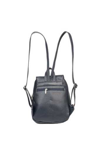 Toro Nero Women's backpack made of genuine navy leather Cris