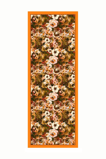 Mooncorn Orange Vensel Pattern Cotton Shawl