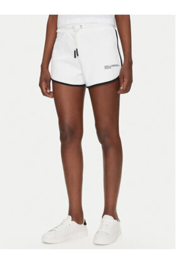 Karl Lagerfeld Pantaloni scurți sport pentru femei A2W10095 albi