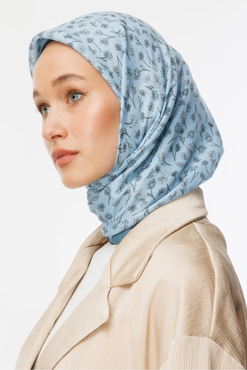Mooncorn Slate Minor Pattern Cotton Scarf